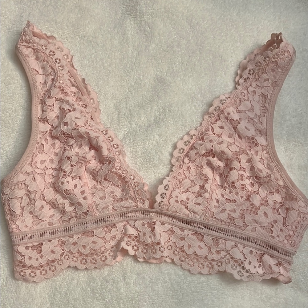 Lace Bralette in Soft Pink